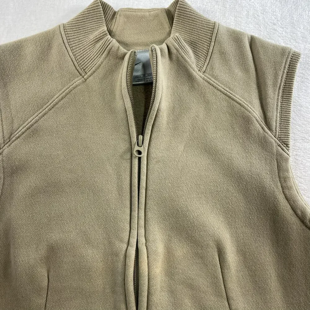 VTG Y2K Nike XS Vest Full Zip Sleeveless Fleece Pockets‎ Outdoor Casual Grunge